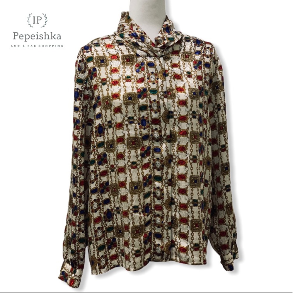 Vintage La Chine Classic Jewel Pattern Blouses